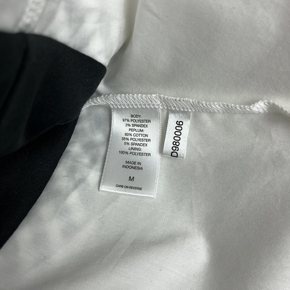 New York and Company 7th Avenue Checkered Peplum Sleeveless Top NWT - Picture 7 of 7